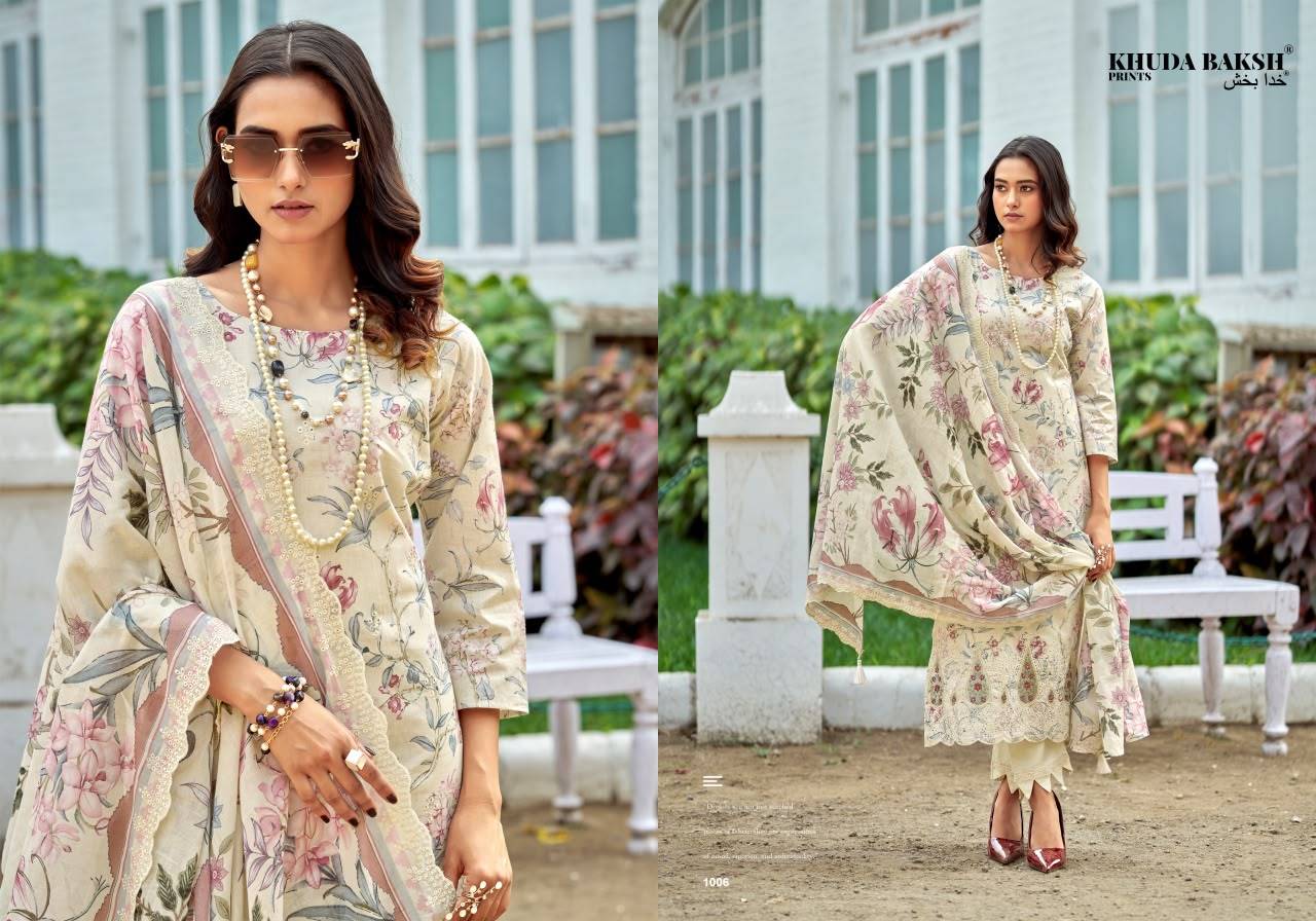 DASTAAN-E-JASHAN HITLIST By KHUDHA BAKSH 1003 To 1008 Series Beautiful Pakistani Suits Colorful Stylish Fancy Casual Wear & Ethnic Wear CHIKANKARI Embroidered Dresses At Wholesale Price